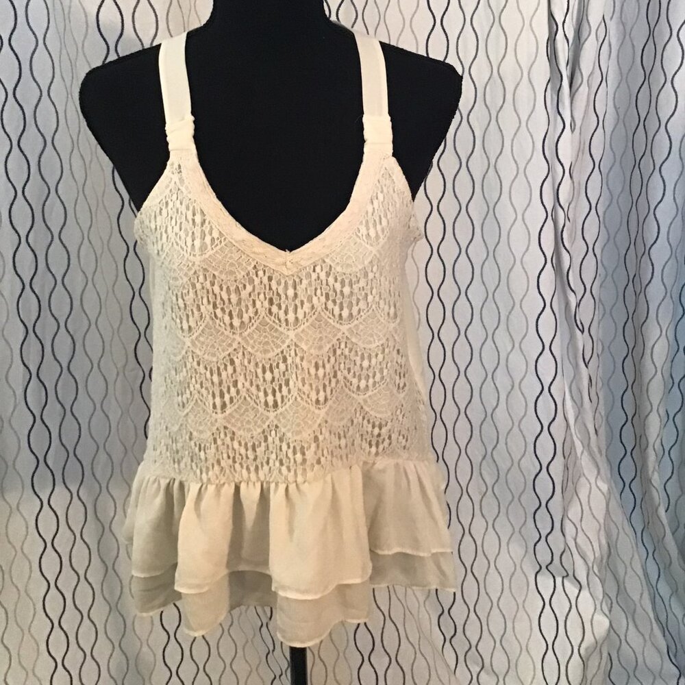 Cream dressy tank